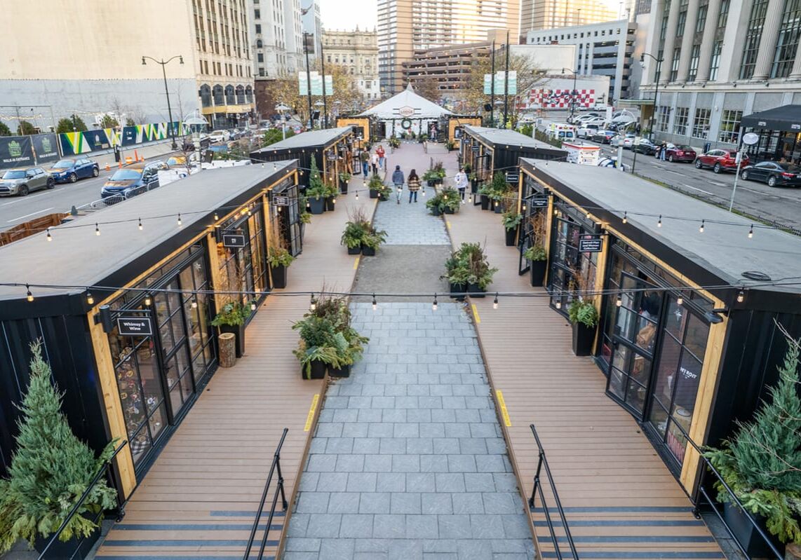 retail shopping mall using modular construction